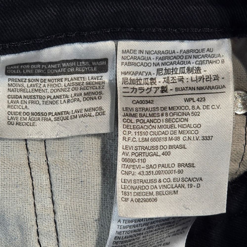 Levis 510 Skinny Fit Black Jeans Mens 33x30 Stretch Denim 05510-4173 - Picture 5 of 16